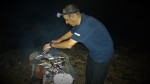 Jose grilling sardines